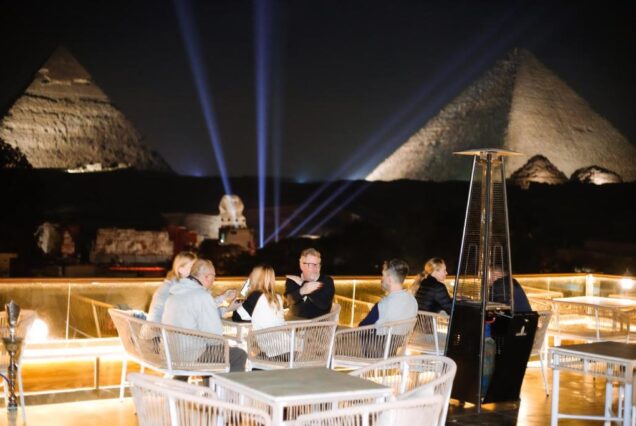 Sound and light show with Dinner with Pyramids view Roof Top Restaurant